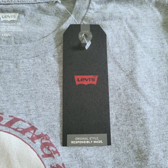 Levi's Heather Grey "Feeling Sensing Seeing" Graphic Tee👕 - NWT - Picture 6 of 13